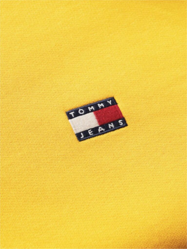 Yellow Badge Fleece Crew Neck Sweatshirt  Men