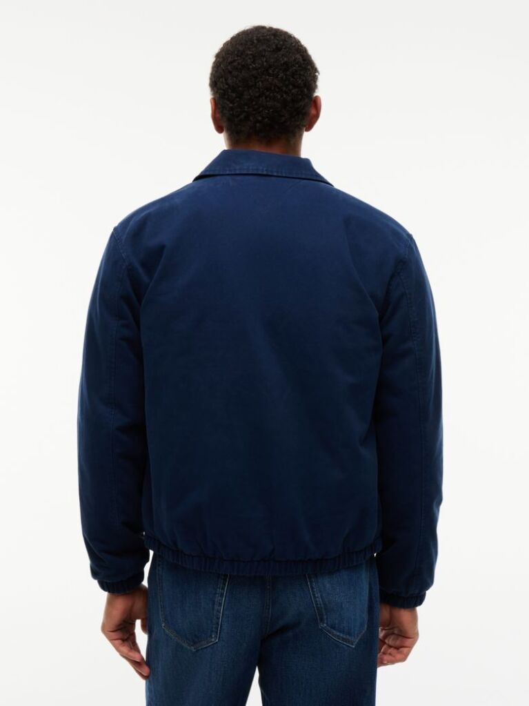 Blue Peached Twill Harrington Jacket  Men