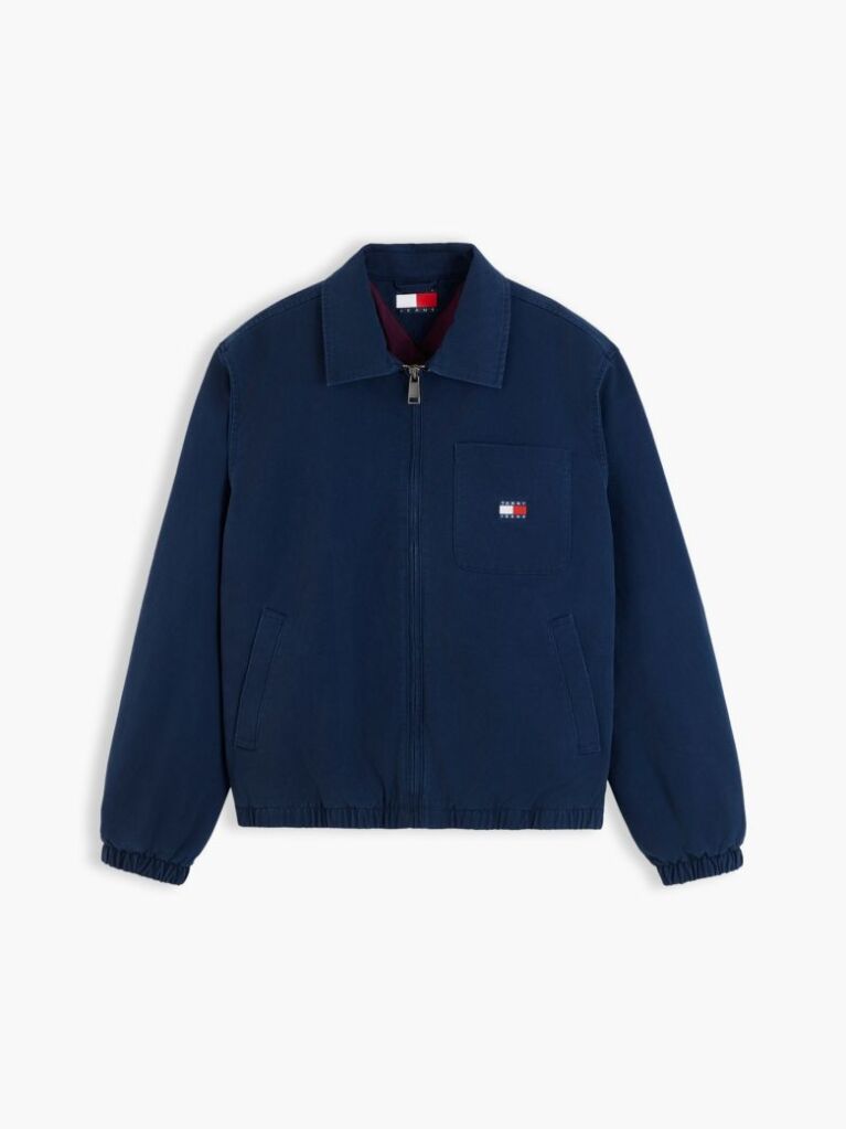 Blue Peached Twill Harrington Jacket  Men