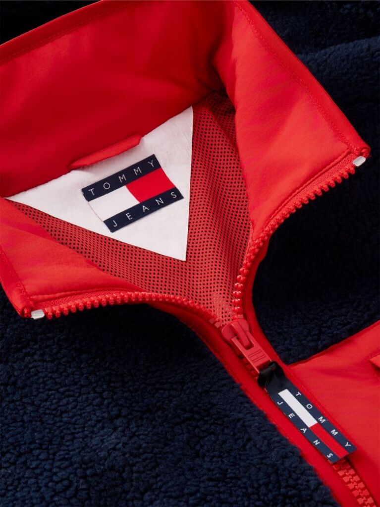 Multi Colour-Blocked Teddy Zip-Thru Jacket  Men