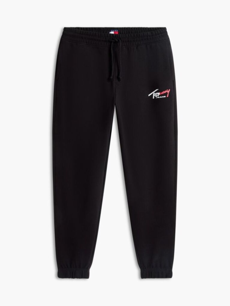 Black Signature Logo Cuffed Joggers  Men