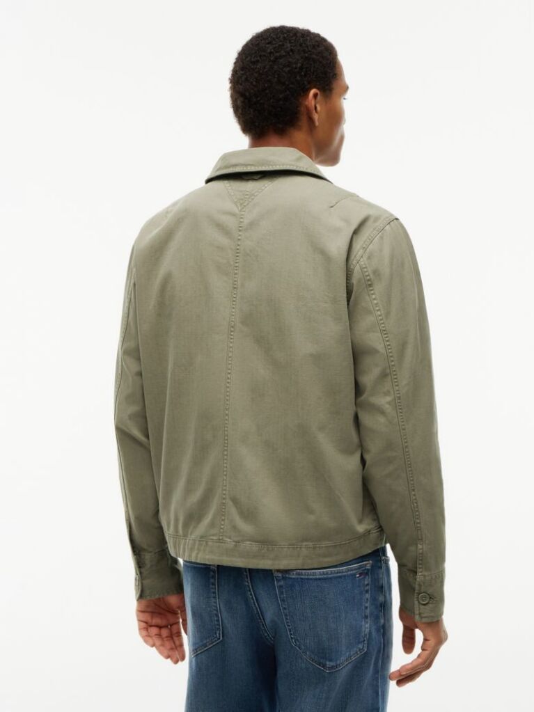 Πράσινο Oversized Overshirt Με Herringbone Πλέξη  Άνδρες