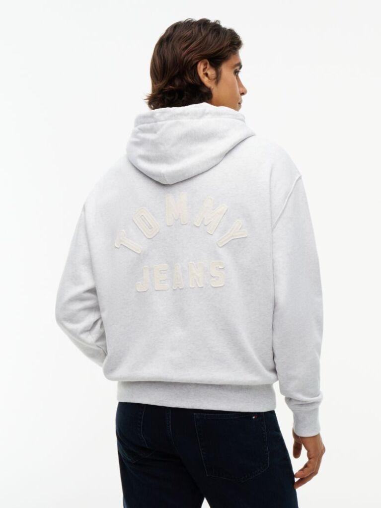 Grey Classic Logo Relaxed Zip-Thru Hoody  Men