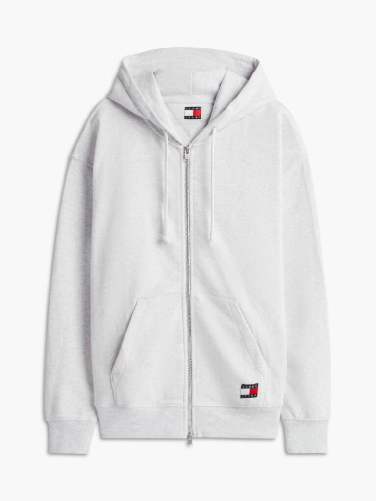 Grey Classic Logo Relaxed Zip-Thru Hoody  Men
