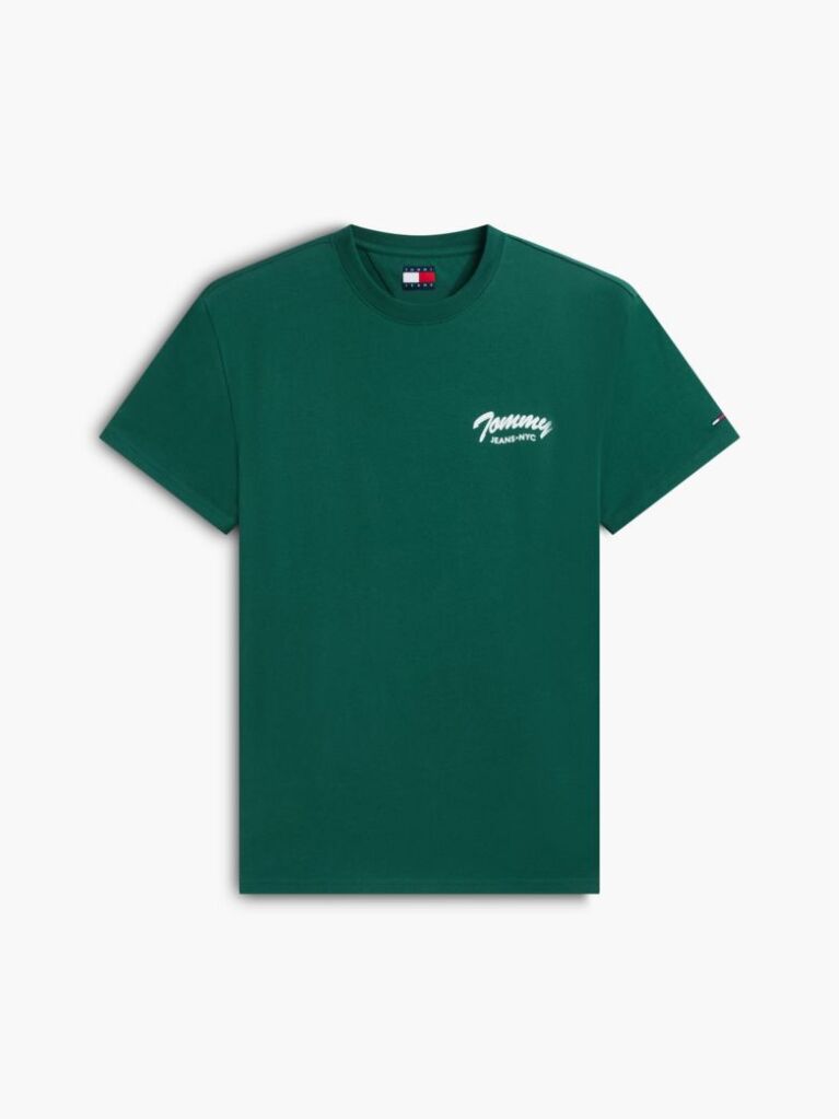 Green Logo Jersey Crew Neck T-Shirt  Men