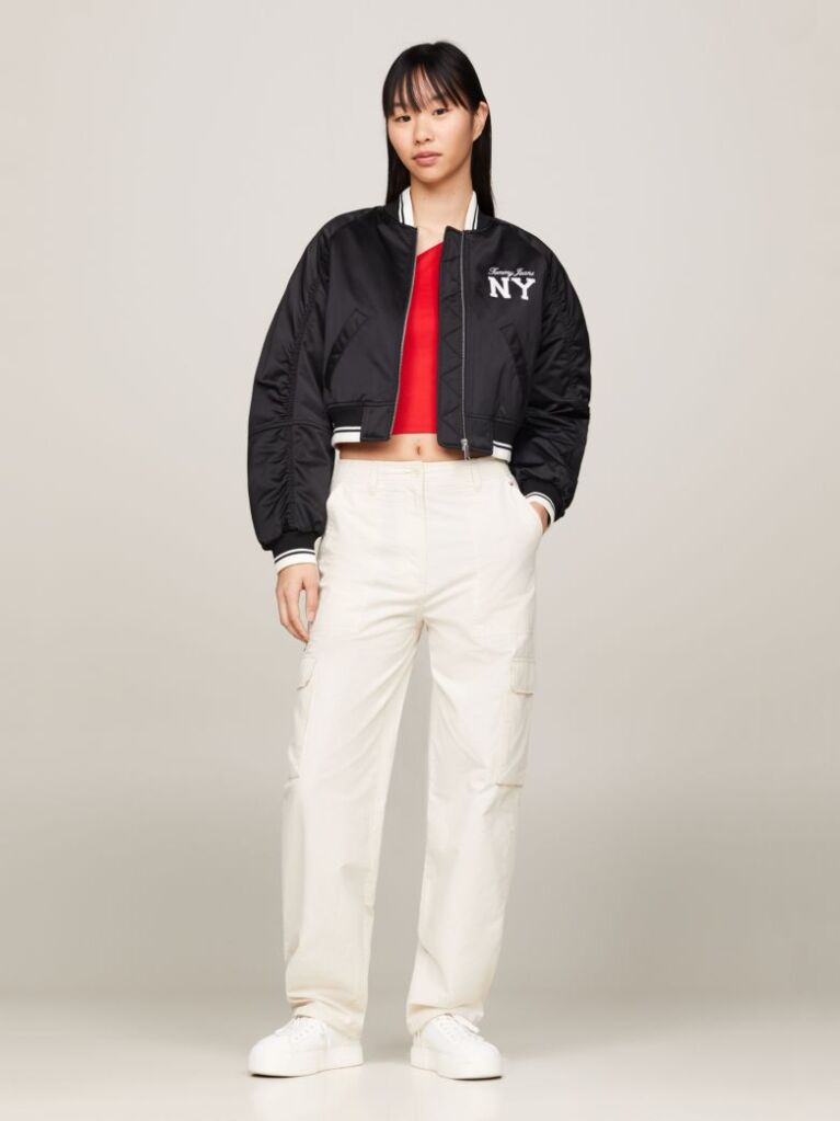 Beige Harper High Rise Mom Cargo Trousers  Women