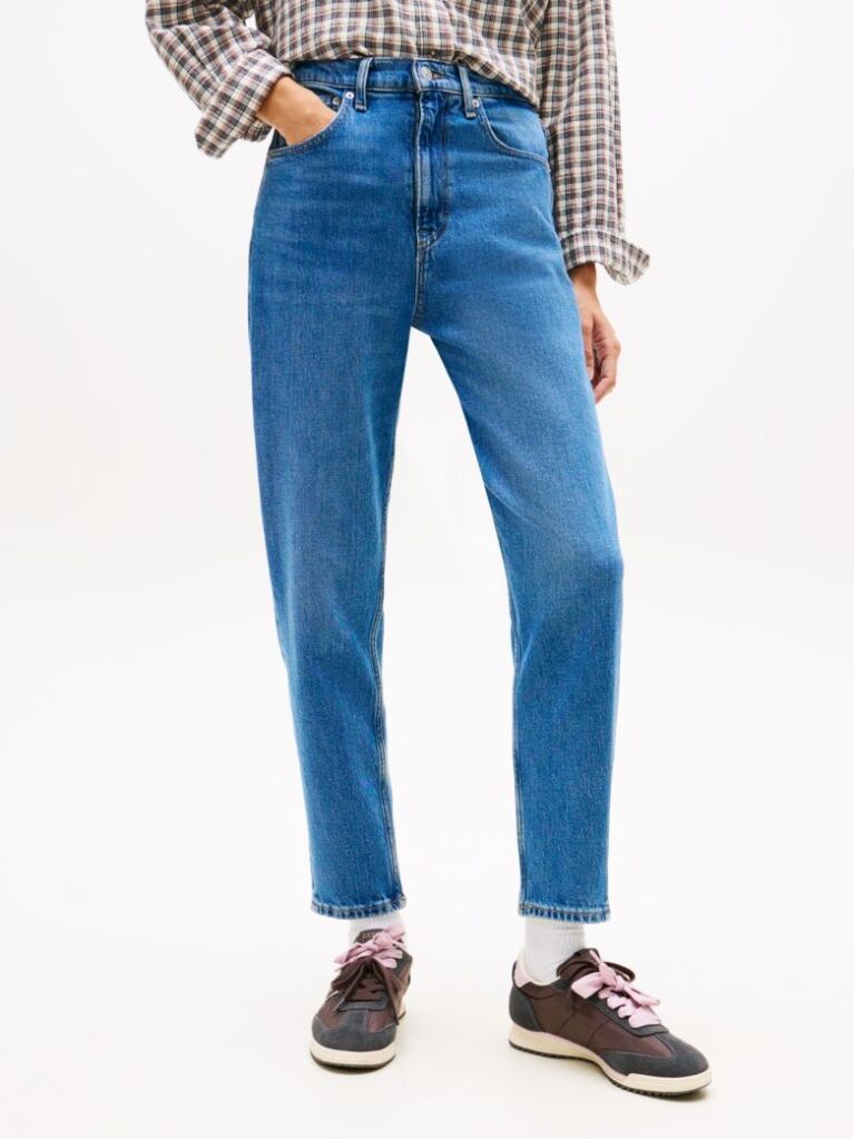 Denim Mom Ψηλόμεσο Τζιν Σε Ίσια Tapered Γραμμή  Γυναίκες