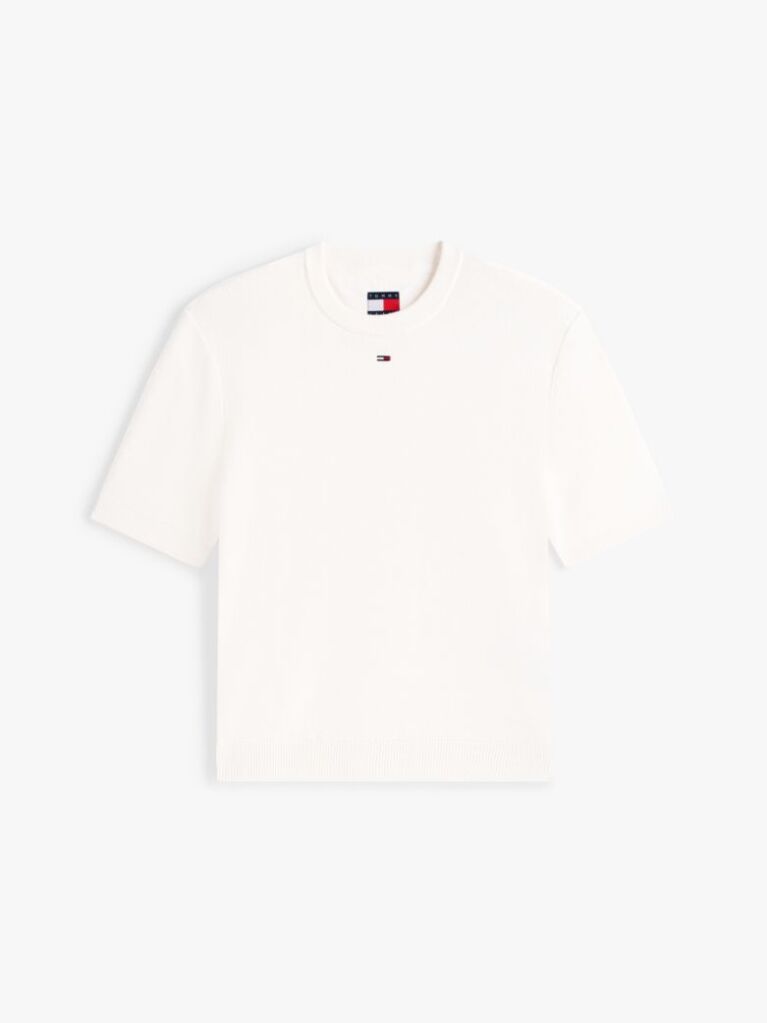 White Flag Embroidery Short Sleeve Jumper  Women