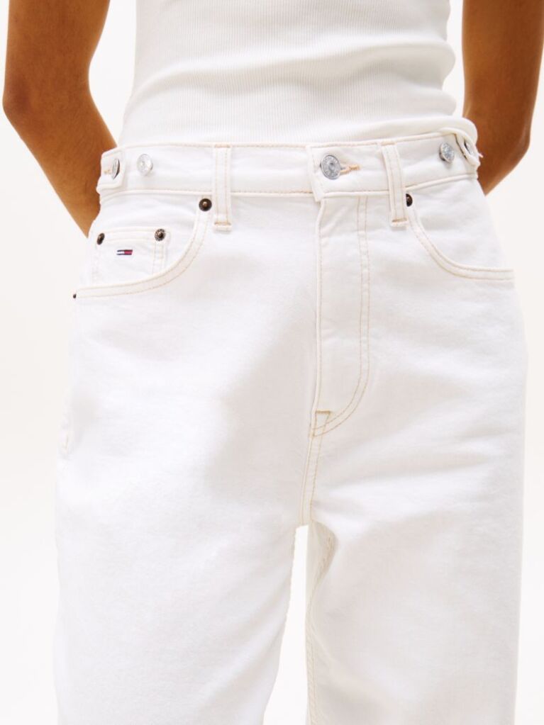 Denim Ψηλόμεσο Λευκό Τζιν Σε Slim Ίσια Γραμμή  Γυναίκες