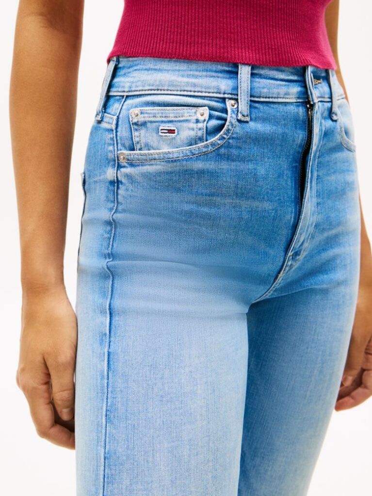 Denim Sylvia Faded High Rise Flared Jeans  Women