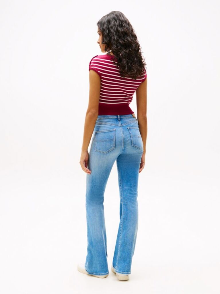 Denim Sylvia Faded High Rise Flared Jeans  Women