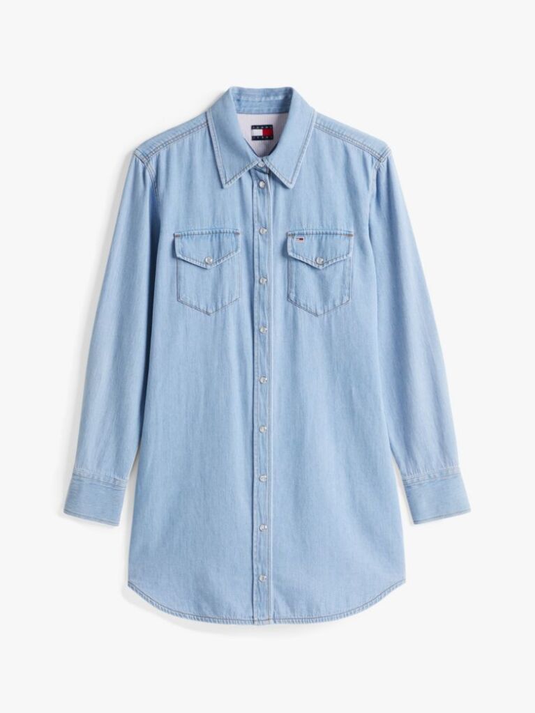 Denim Mini Denim Shirt Dress  Women