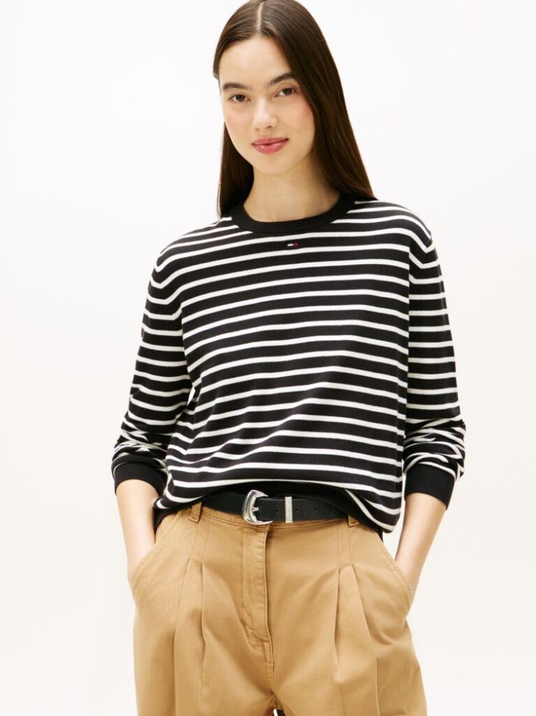Multi Flag Embroidery Crew Neck Jumper  Women