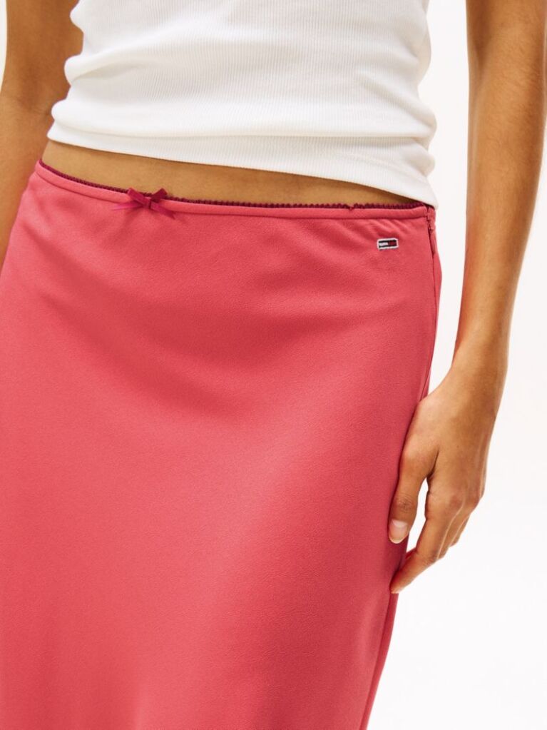 Pink Trim Midi Skirt  Women