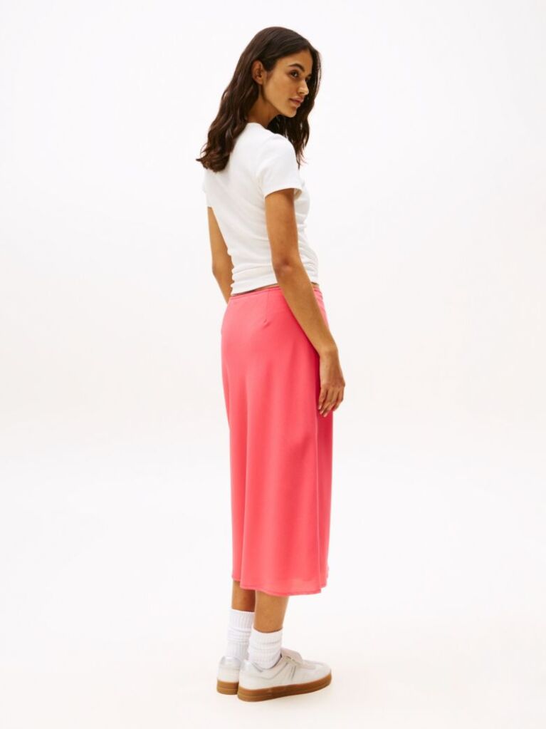 Pink Trim Midi Skirt  Women
