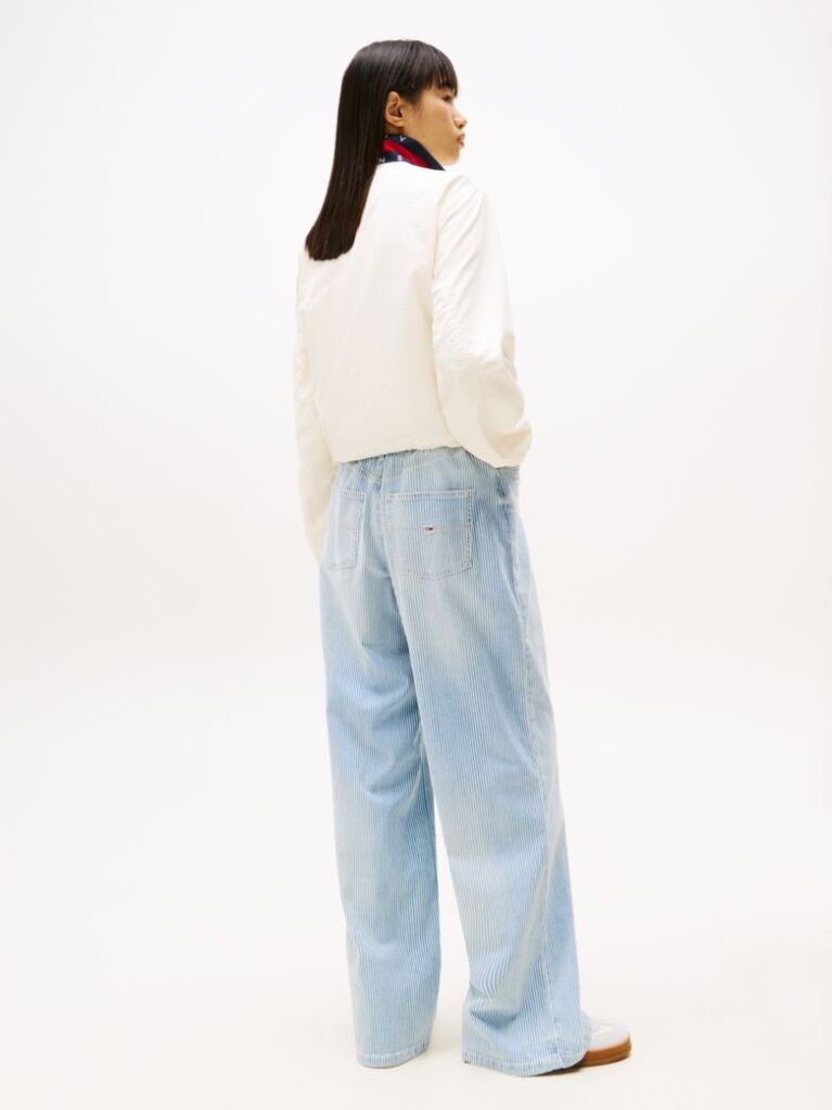 White Logo Collar Water Repellent Jacket  Women