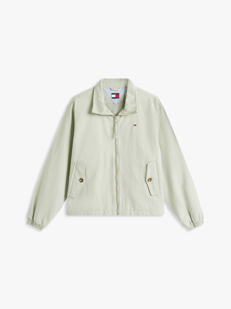 Green Zip-Thru Collared Jacket  Women