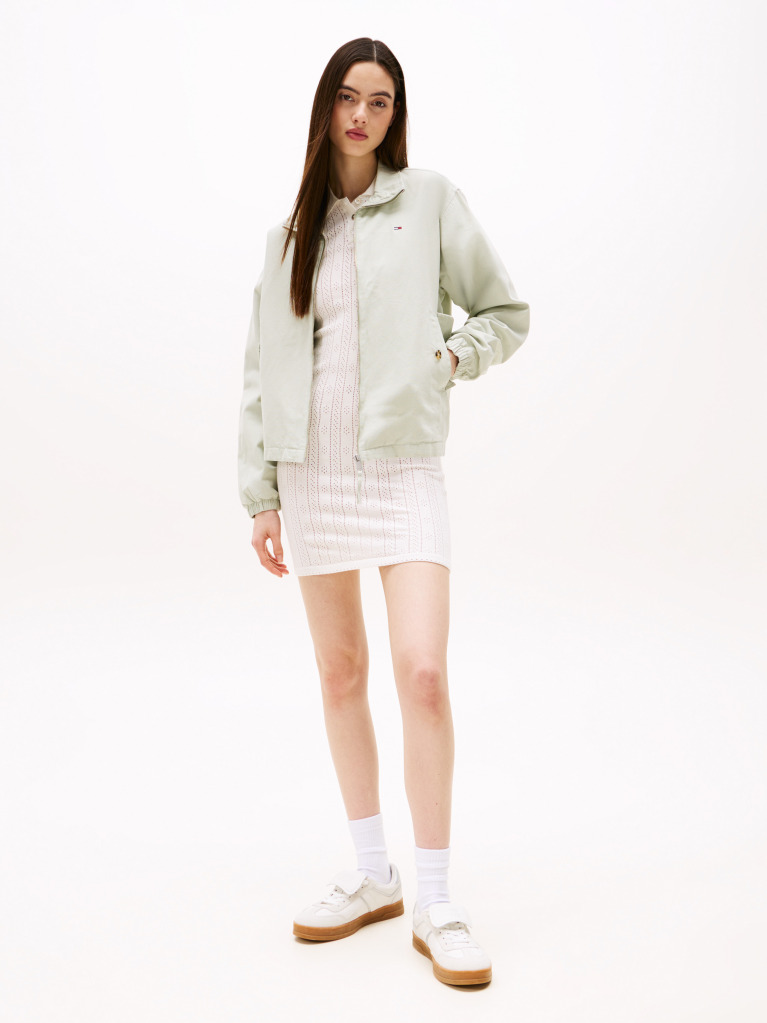 Green Zip-Thru Collared Jacket  Women