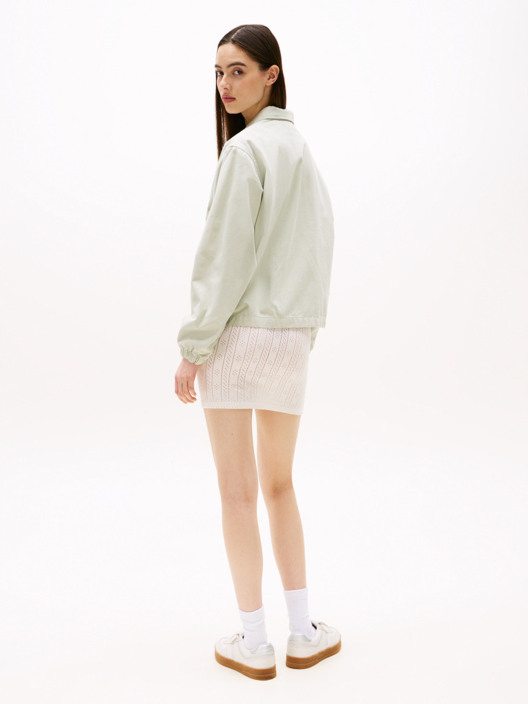 Green Zip-Thru Collared Jacket  Women