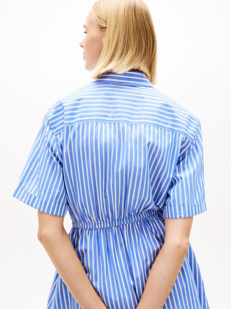 Multi Stripe Relaxed Mini Shirt Dress  Women