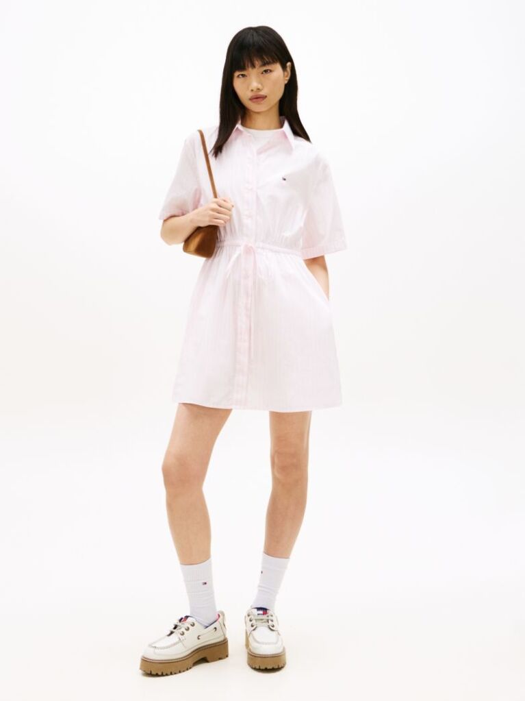 Multi Stripe Relaxed Mini Shirt Dress  Women