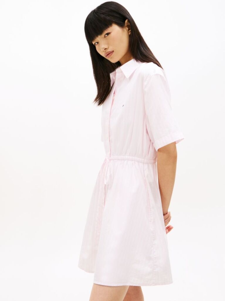 Multi Stripe Relaxed Mini Shirt Dress  Women