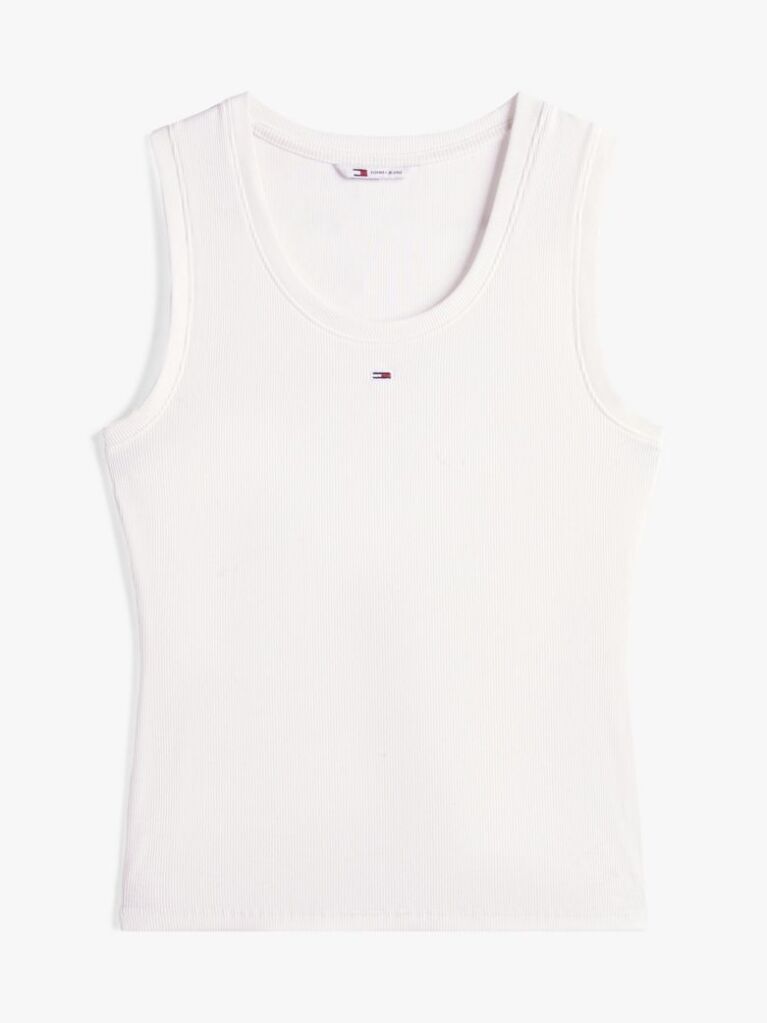 Beige Ribbed Slim Tank Top  Women