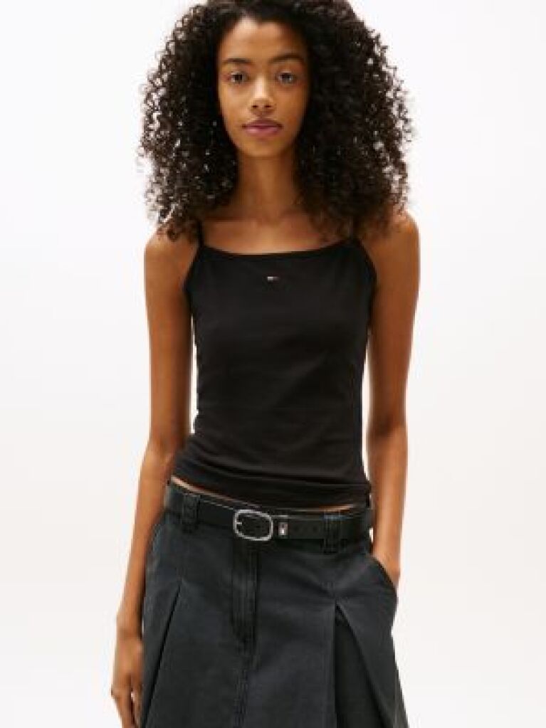 Black Essential Strap Top  Women