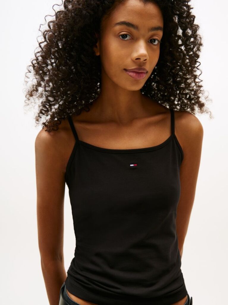 Black Essential Strap Top  Women