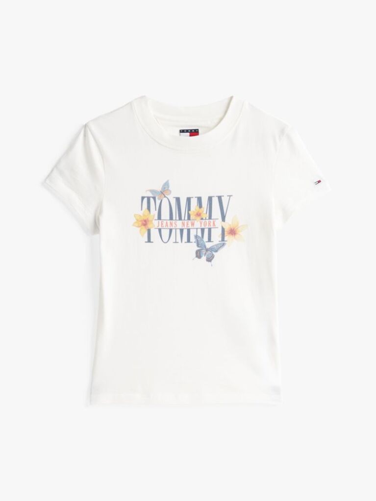Μπεζ T-Shirt Με Σχέδιο Σε Slim Γραμμή  Γυναίκες