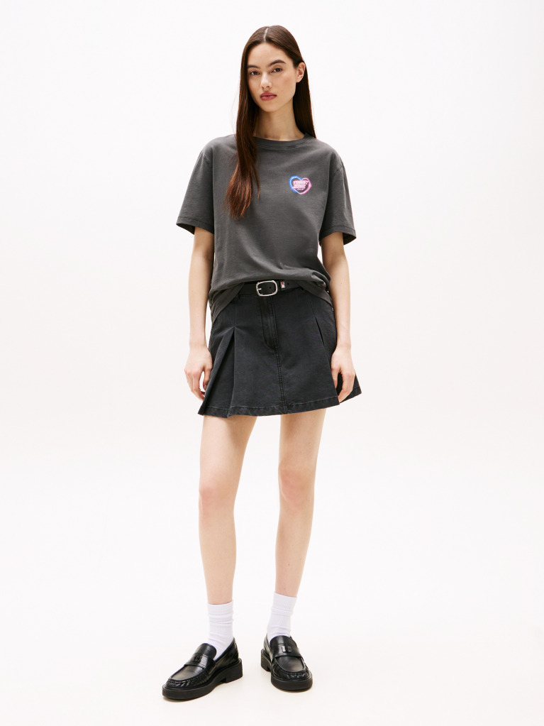 Black Relaxed Neon T-Shirt  Women