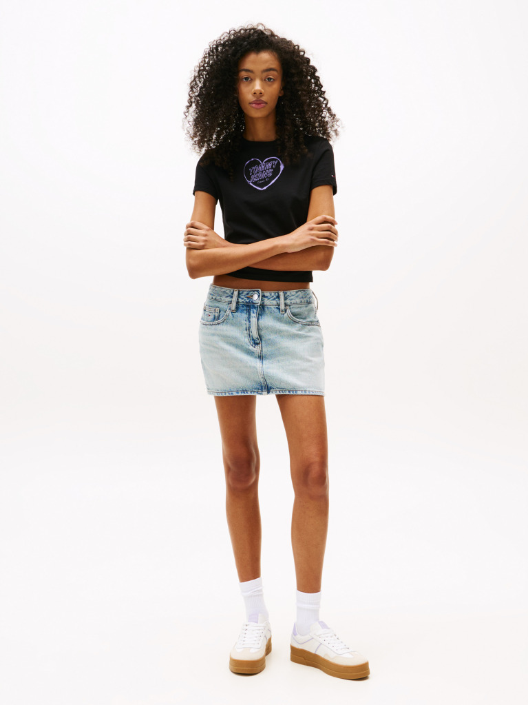 Μαύρο T-Shirt Σε Slim Γραμμή  Γυναίκες