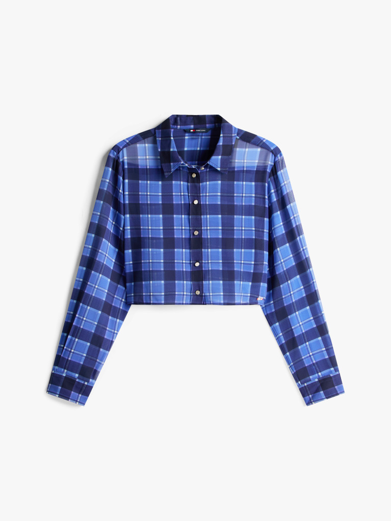 Multi Regular Fit Cropped Chiffon Shirt  Women