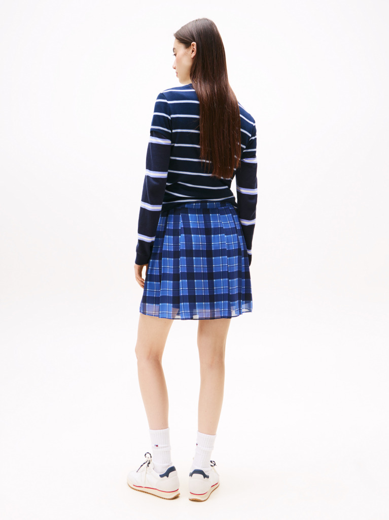 Multi Pleated Chiffon Mini Skirt  Women
