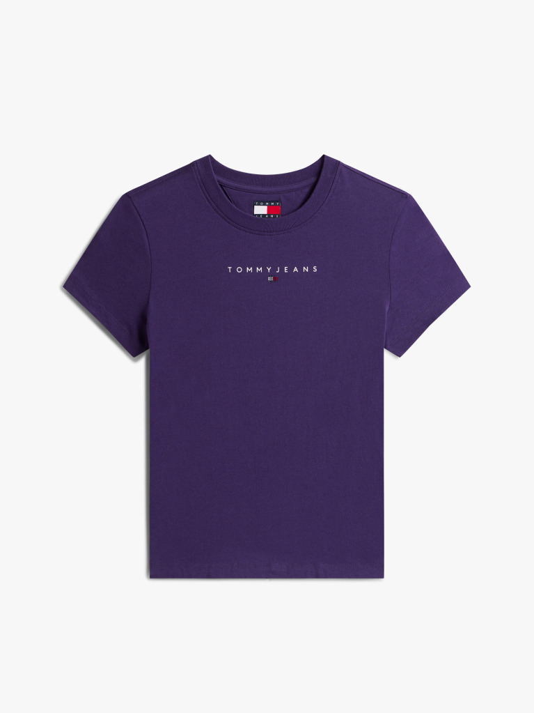 Μωβ Slim T-Shirt Με Linear Σχέδιο  Γυναίκες