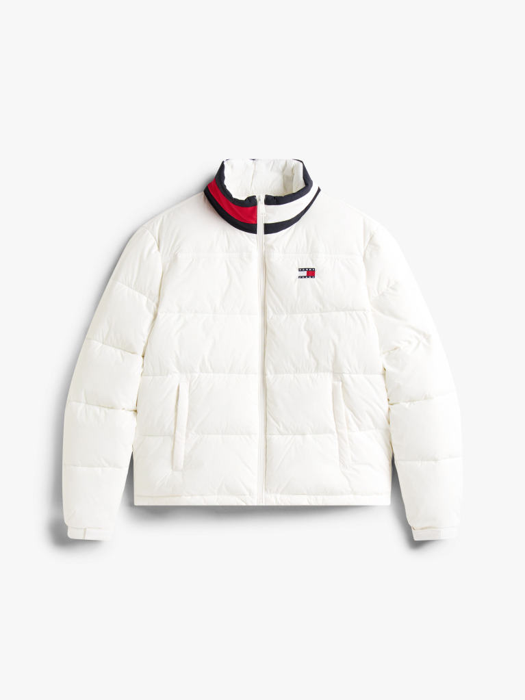 Beige Logo Relaxed Puffer Jacket  Women
