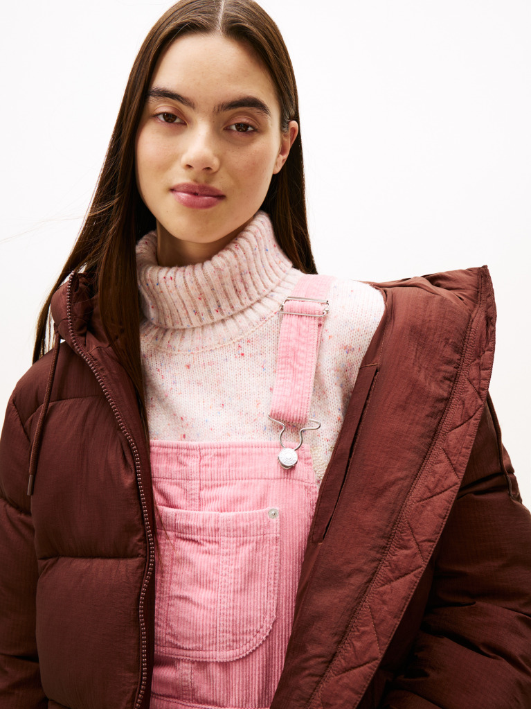 Brown Water Repellent Ripstop Hooded Puffer Jacket  Women