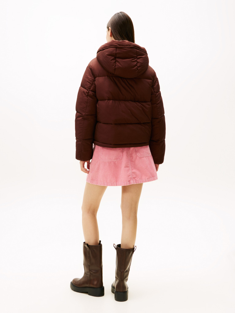 Brown Water Repellent Ripstop Hooded Puffer Jacket  Women