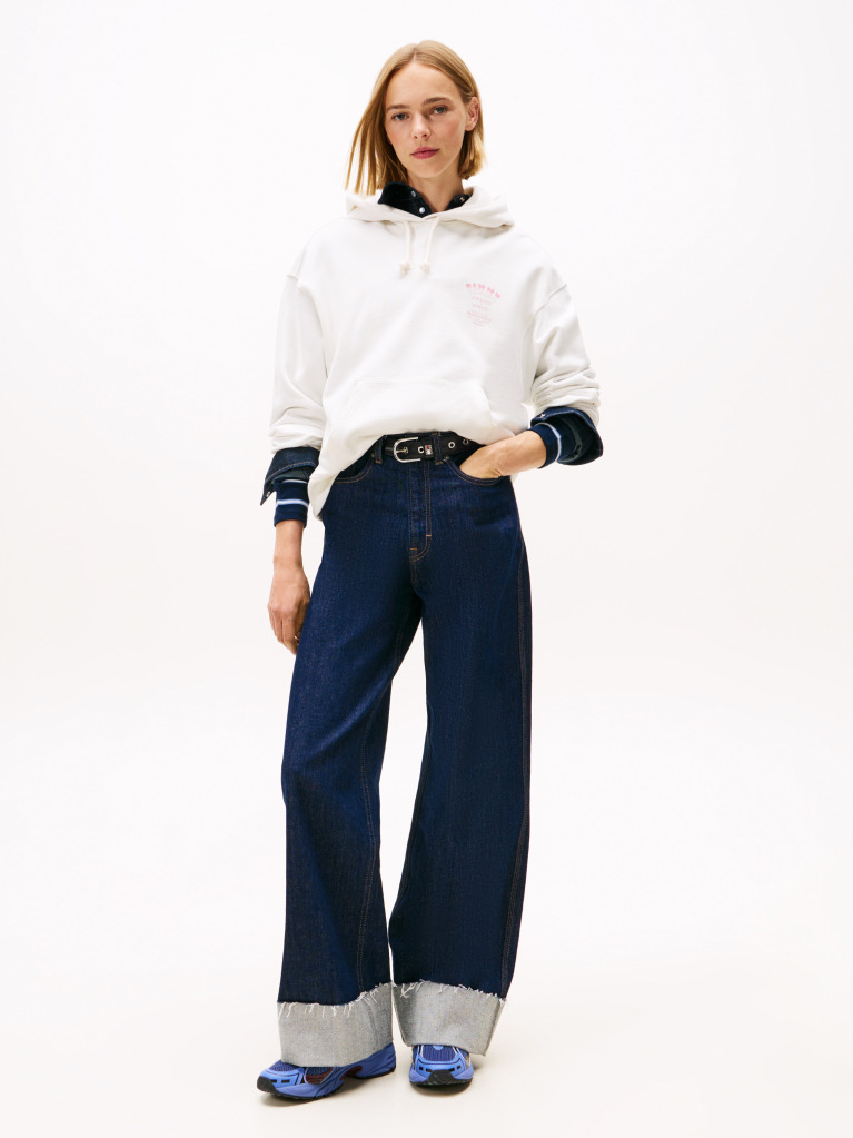 White Boxy Western TJ Hoodie  Women