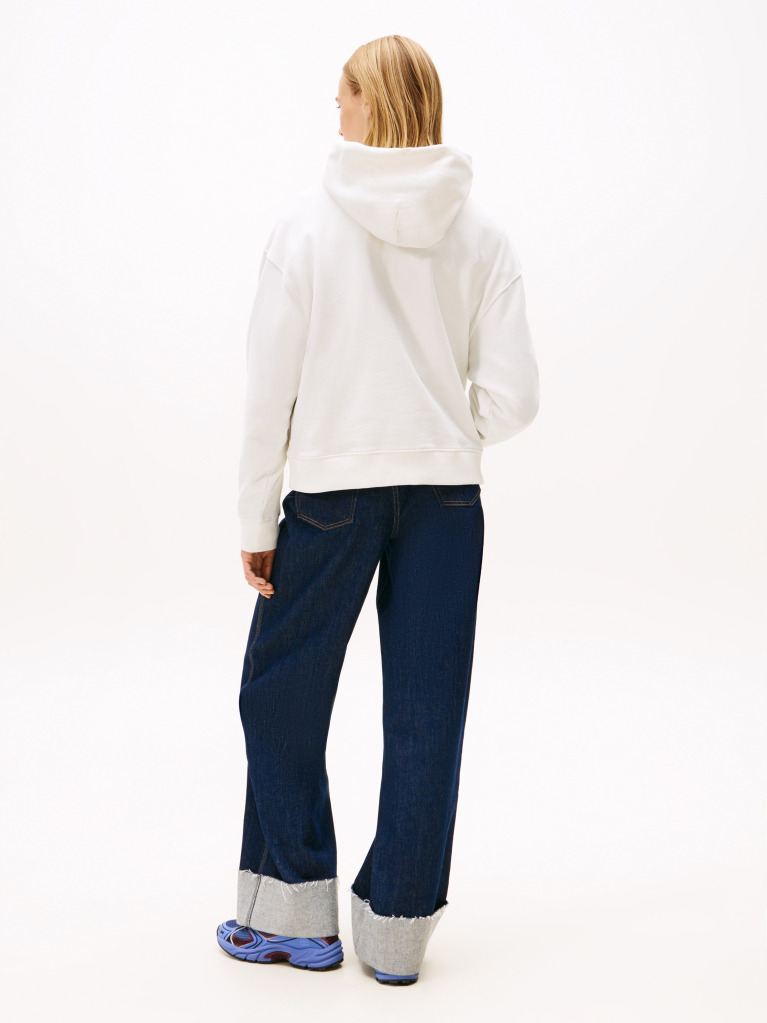 White Boxy Western TJ Hoodie  Women
