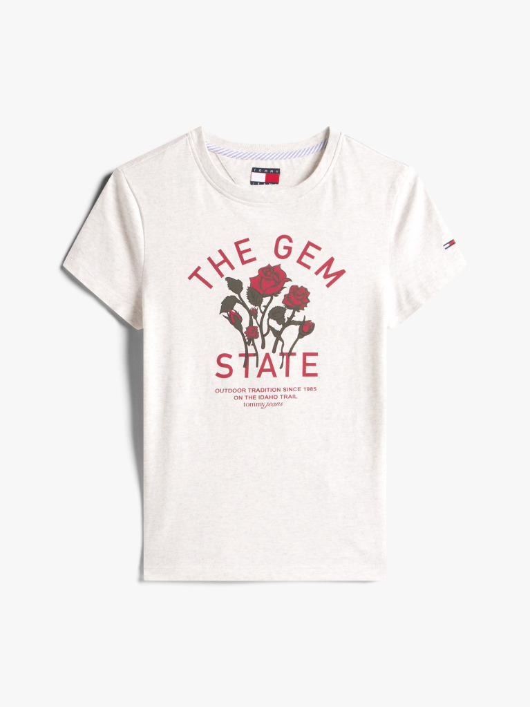 Γκρι T-Shirt Σε Slim Γραμμή Με Σχέδιο  Γυναίκες
