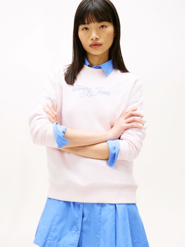 Pink Essential Regular Fit Logo Sweatshirt  Women