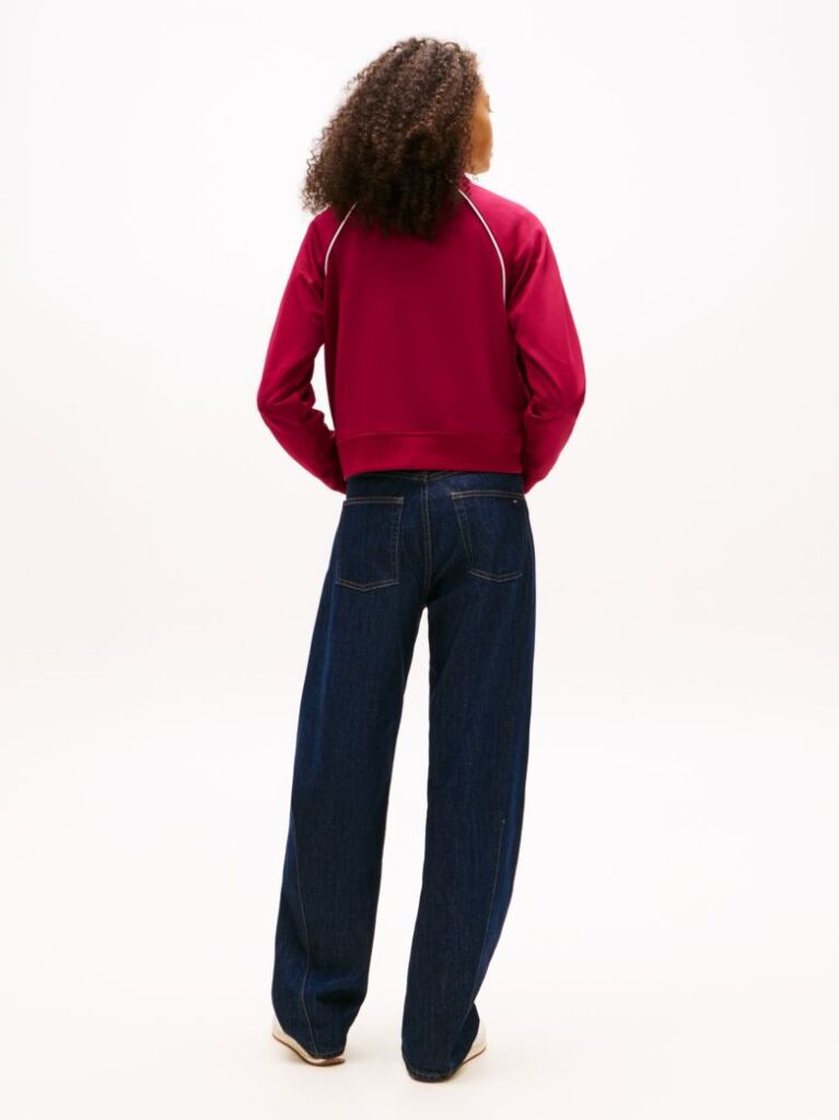 Pink Tommy Badge Interlock Knit Track Jacket  Women