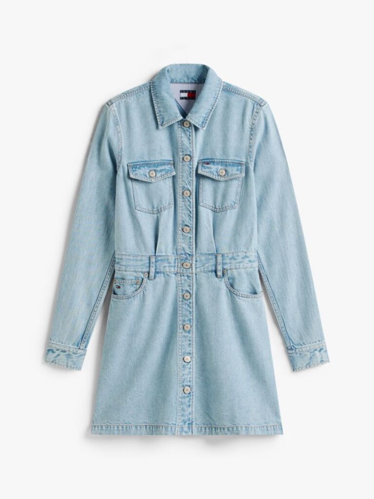 Denim Μίνι Denim Φόρεμα Με Ξεθωριασμένο Φινίρισμα  Γυναίκες