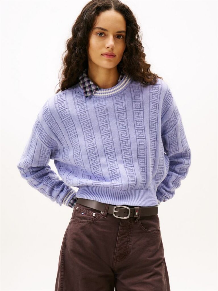 Purple Flag Cable Knit Relaxed Jumper  Women