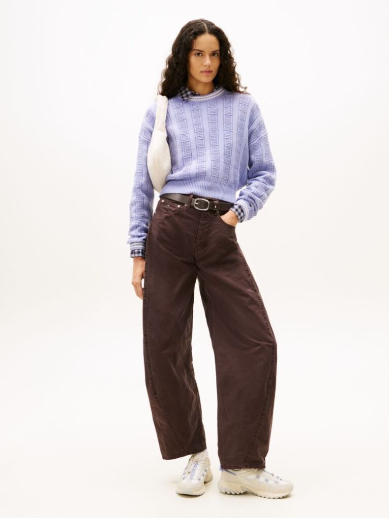 Purple Flag Cable Knit Relaxed Jumper  Women