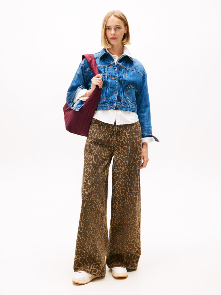 Denim Pleated Denim Trucker Jacket  Women