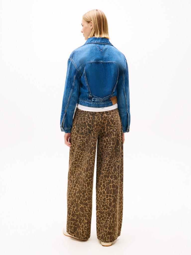 Denim Pleated Denim Trucker Jacket  Women