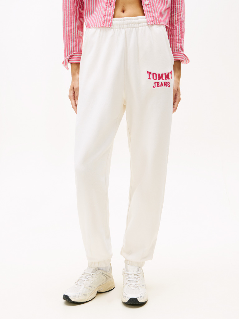 Άσπρο Terry Παντελόνι Φόρμας Με Varsity Λογότυπο  Γυναίκες