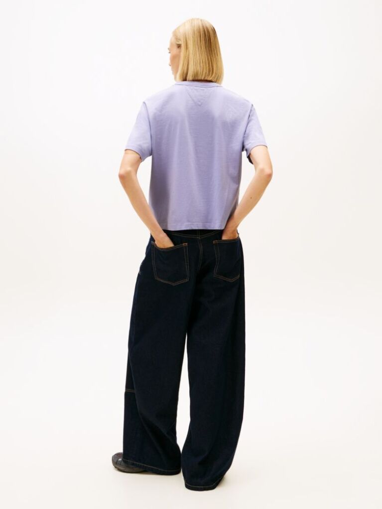 Purple Boxy Badge Tee  Women